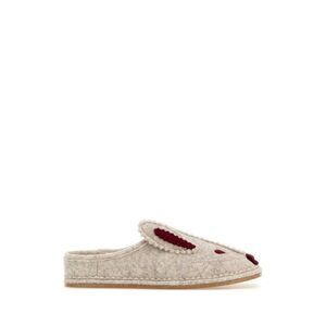 Bode Men Grey Fabric Rabbit Slippers